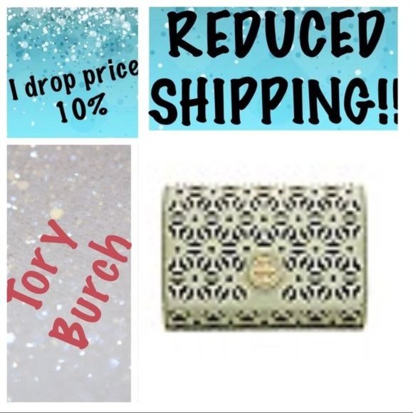 Tory Burch Mint Julip Robinson Floral Wallet NEW - Picture 3 of 5